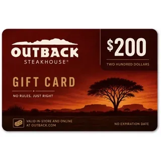$200.00 USD Outback Steakhouse