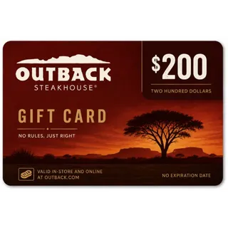 $200.00 USD Outback Steakhouse