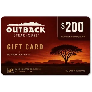 $200.00 USD Outback Steakhouse