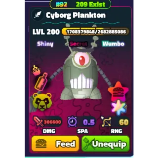 SW NC PP SUPER STAR LVL 200 #92 RAINBOW SERIAL CYBORG PLANKTON 