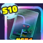 S10 HOLO SLASHER PREMIUM CARD GOLD SERIAL ##-SPONGEBOB TOWER DEFENSE 