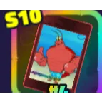 S10 RAINBOW SERIAL #4 CARD -SPONGEBOB TOWER DEFENSE *COLLECTORS ITEM 