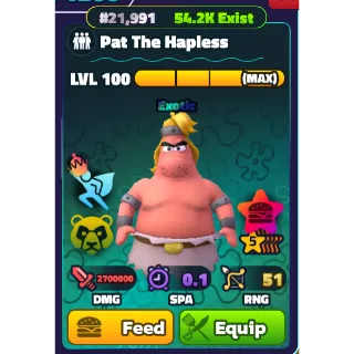 PAT THE HAPLESS 5S NC PP LVL 100 +BONUS LVL 30 PRISMATIC  BUNDLE DEAL 