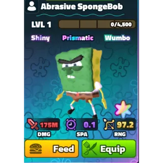 ABRASIVE SPONGEBOB SW SUPER STAR - SPONGEBOB TOWER DEFENSE 