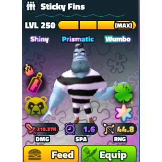 SUPER STAR STICKY FINS GOLD SERIAL + RELIC LVL 250 