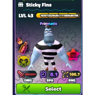 STICKY FINS LVL 40 NC POWER PATTY RELIC 