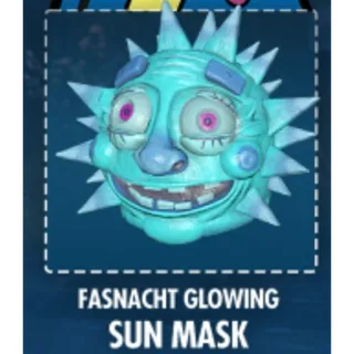 Fasnacht glowing sun mask