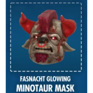Fasnacht glowing minotaur mask