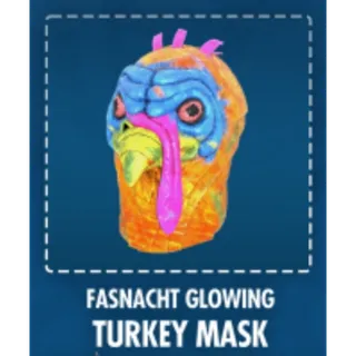 Fasnacht glowing Turkey mask