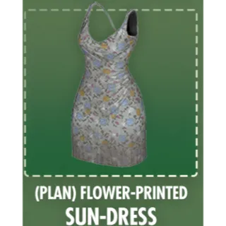 plan Flower Printed Sundress