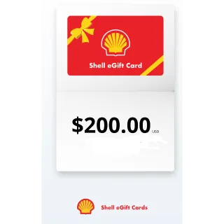 $200.00 Shell Gas Digital Gift Card