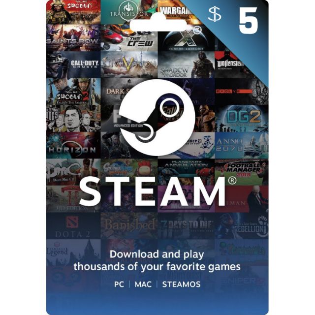 $5.00 Steam Gift Card 5 USD (Instant Delivery) - Steam Gift Cards ...