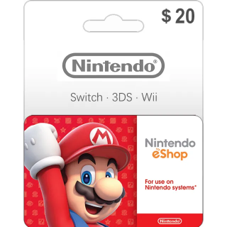 $20.00 Nintendo eShop Gift Card 20 USD (Instant Delivery) - Nintendo eShop Gift Cards - Gameflip