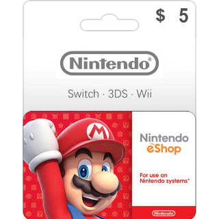 nintendo eshop gift card $5