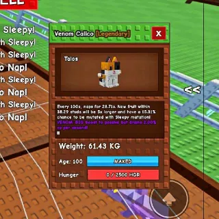 HUGE CALICO 61KG (DLC PET) | GROW A GARDEN