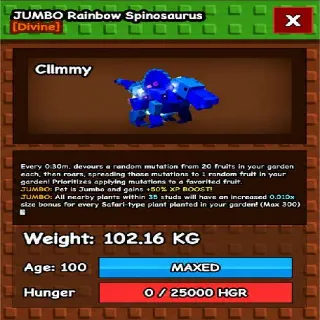 JUMBO RBH SPINO 102KG | GROW A GARDEN