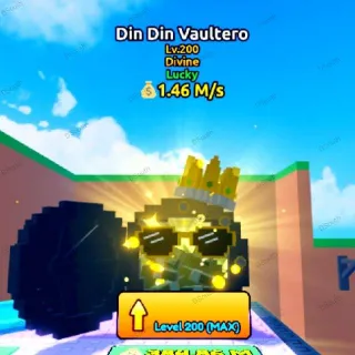 LUCKY DIN DIN VAULTERO MAX LVL | ESCAPE TSUNAMI FOR BRAINROT