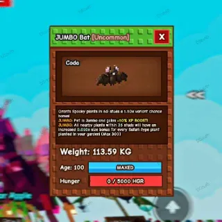 JUMBO COLOSSAL BAT | GROW A GARDEN