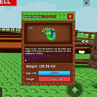 COLOSSAL PEACOCK | GROW A GARDEN