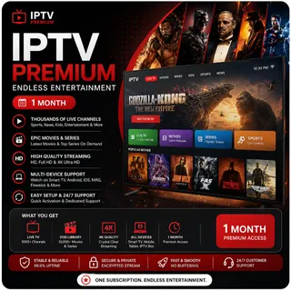 IPTV Premium Unlimited Entertainment 1 Month Access