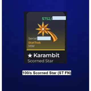 Unboxing RNG - Karambit Scorned Star (100/s)