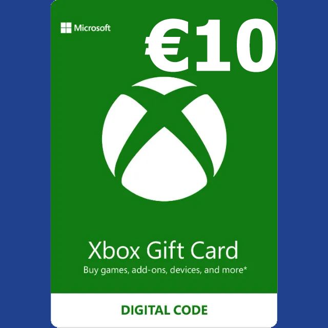 €10 Xbox Gift Card Key/Code EURO Account Xbox Gift Card Gift Cards