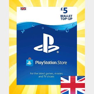 £5 UK PSN PlayStation Store Key/Code Account