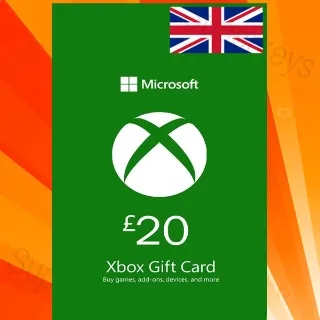 ✅CHEAPEST Microsoft Xbox Live £20 GBP UK Gift Card Points Pounds For Xbox X / Xbox One