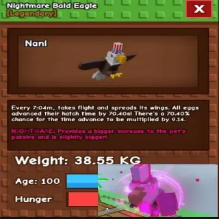 38.55kg Nightmare Bald Eagle