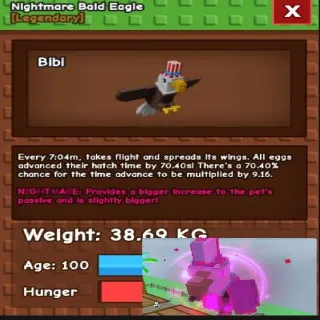 38.69KG Nightmare Bald Eagle