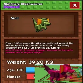 39.20KG Dilophosaurus NG