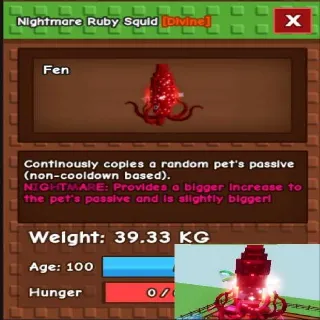 39.33KG Ruby Squid Nightmare
