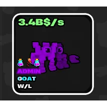 1x WL 3.4B NEW TRAITS | FRUITS VS BRAINROTS