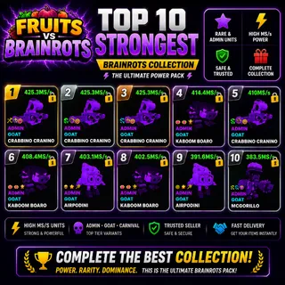 🔥 10X  INSANE ROTS Items Fruits vs Brainrots