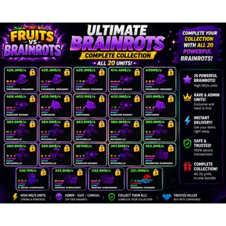 🔥 24X  INSANE ROTS Items FOR SALE – ONLY $50 FULL BASE ROTS | Fruits vs Brainrots