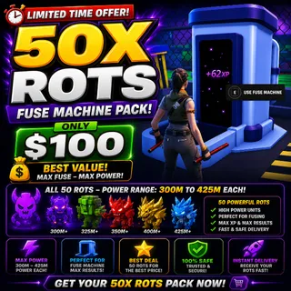 50X ROTS Fuse Machine Pack ⚡ | 300M–425M Power Units | Fruits vs Brainrots