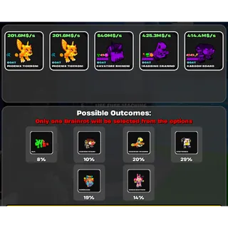 5X ROTS FOR WL |  Fuse Machine Pack  ⚡ | Fruits vs Brainrots