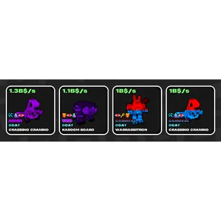 4x +1B PACK  | FRUITS VS BRAINROTS