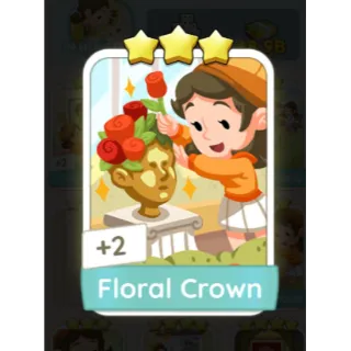 Floral Crown S10 - Monopoly Go 3  Star Sticker