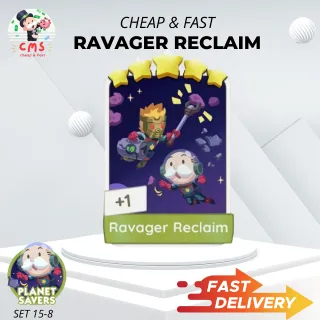 Monopoly GO Sticker 5 Star - RAVAGER RECLAIM(SET 15-8 PLANET SAVER ) CHEAP & FAST!