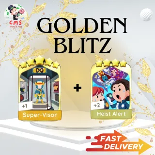 Super-Visor & Heist Alert Monopoly Go 5 Star Sticker Golden Blitz