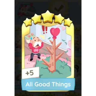 All Good Things 5⭐ Gold Sticker - Monopoly Go Golden Blitz