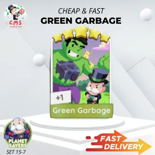 Monopoly GO Sticker 5 Star - GREEN GARBAGE  CHEAP & FAST!