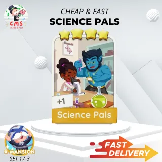 Monopoly GO Sticker 4 Star - SCIENCE PALS (SET 17-3  X-MASION ) CHEAP & FAST!