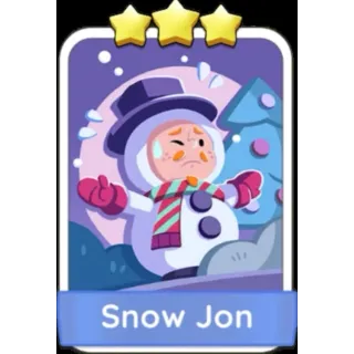 Snow Jon MONOPOLY GO STICKERS 3 Star - SET 6 (WINTER REVUE)