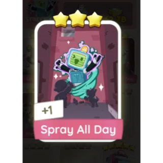 Spray All Day  S12 - Monopoly Go 3  Star Sticker