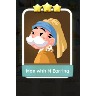 Man with M Earring S11 - Monopoly Go 3 Star Sticker