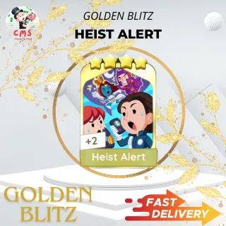 Heist Alert Monopoly Go 4 Star Sticker Golden Blitz