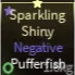 Fisch-Sparkling Shiny Negative Pufferfish