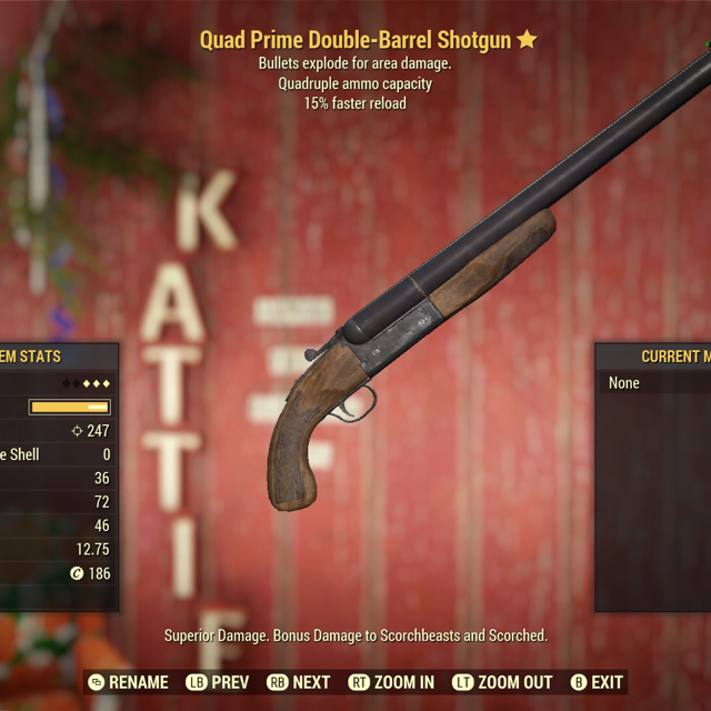 Weapon Quad Explosive Double Barrel Shotgun In Game Items